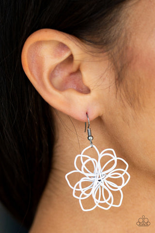 Springtime Serenity White Paparazzi Earrings