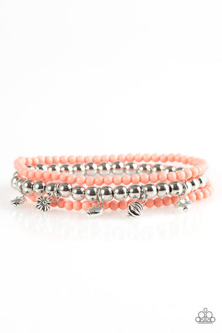 Springtime Sweethearts Orange Paparazzi Bracelet