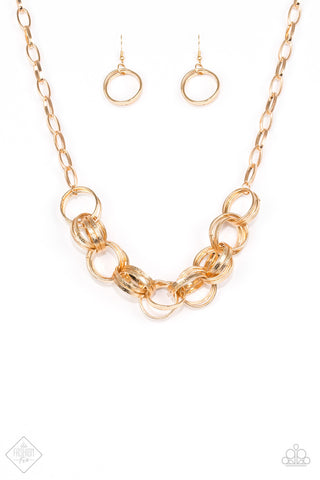 Statement Made Gold Paparazzi Necklace