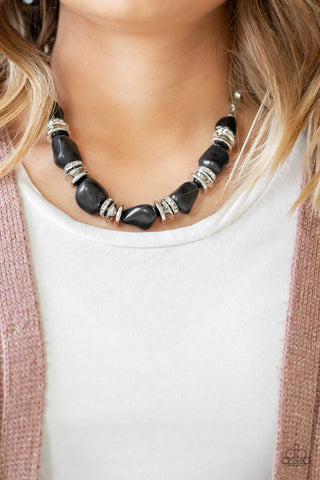 Stunningly Stone Age Black Paparazzi Necklace