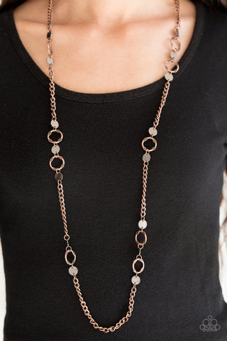 Stylishly Steampunk Copper Paparazzi Necklace
