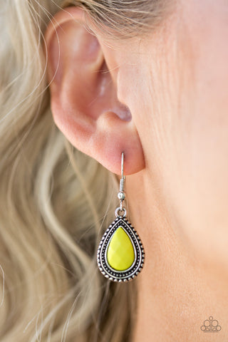 Summer Vacay Yellow Paparazzi Earrings