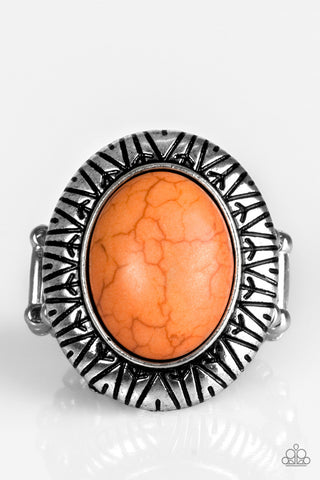 Surfin Sand Dunes Orange Paparazzi Ring