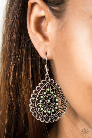 Sweet as Spring Green Paparazzi Earrings