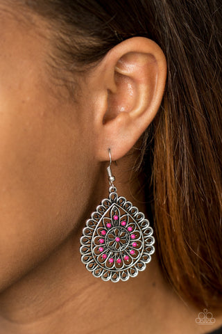 Sweet as Spring Pink Paparazzi Earrings