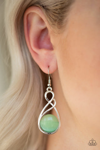 Swept Away Green Paparazzi Earrings