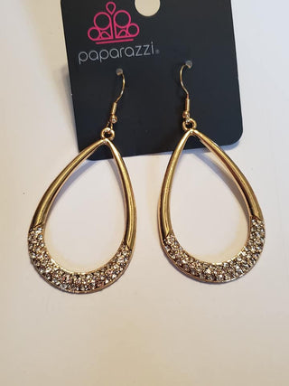 Take a Dip Gold September 2019 Fashion Fix Exclusive Paparazzi Earrings