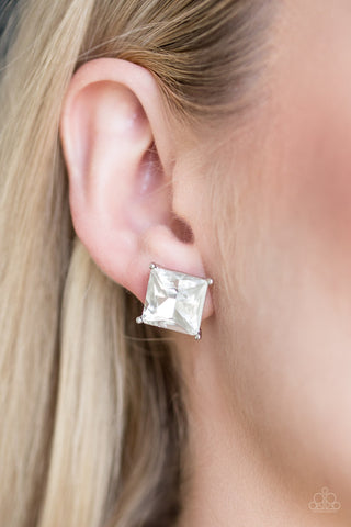 The Big Bang White Paparazzi Earrings