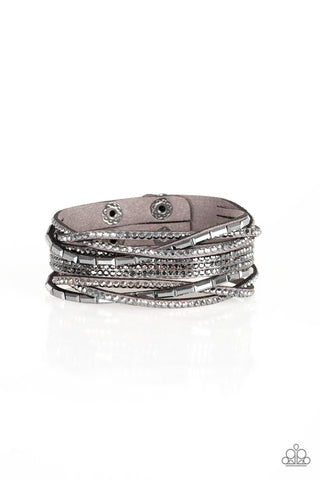 Tough Girl Glam Silver Paparazzi Bracelet