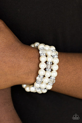 Undeniably Dapper White Paparazzi Bracelet