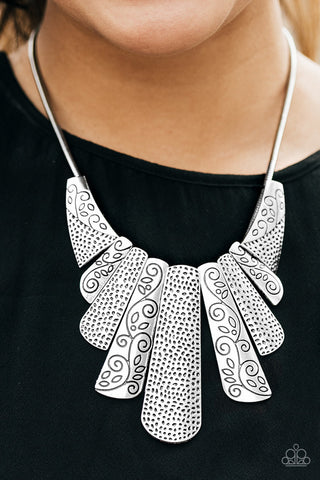 Untamed Silver Paparazzi Necklace