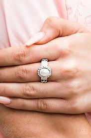 Upper Uptown White Paparazzi Ring