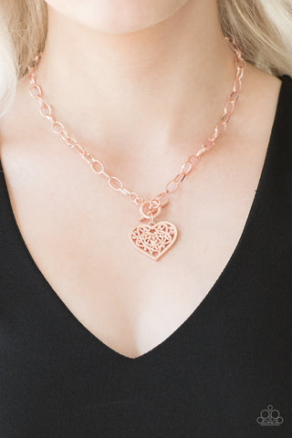 Victorian Romance Rose Gold Paparazzi Necklace
