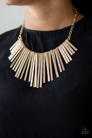 Welcome to the Pack Gold Paparazzi Necklace