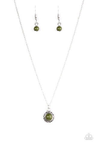 Wildflower Waltz Green Paparazzi Necklace