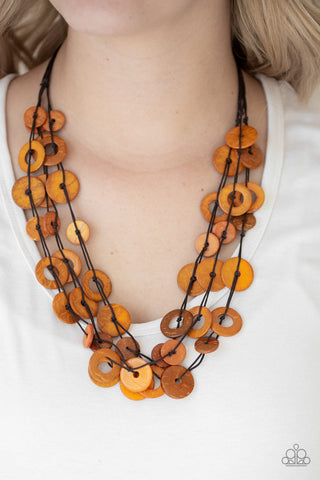 Wonderfully Walla Walla Orange Paparazzi Necklace