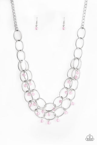 Yacht Tour Pink Paparazzi Necklace