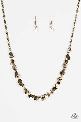 Year to Shimmer Brass Paparazzi Necklace